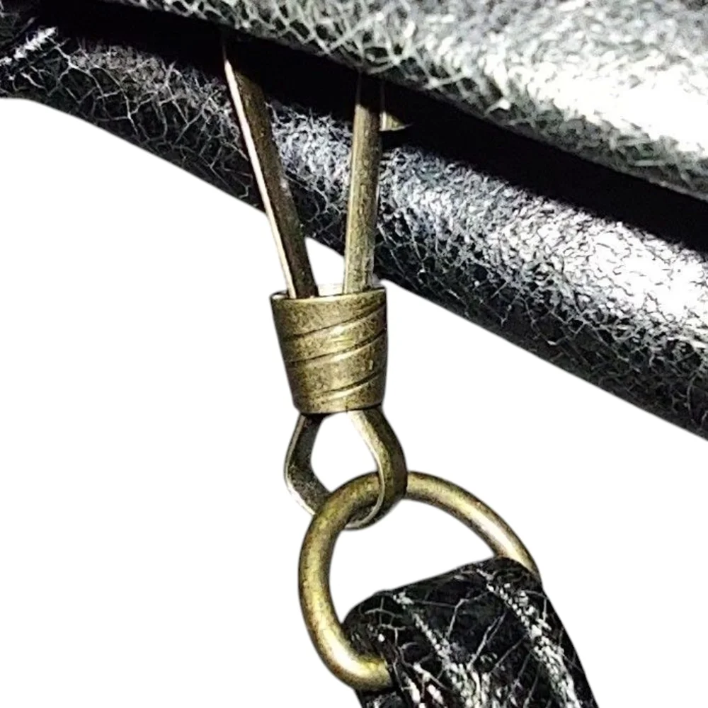 Le Privé Holiday Fair 70s/80s Elegant Black Faux Leather Purse Crossbody Clutch